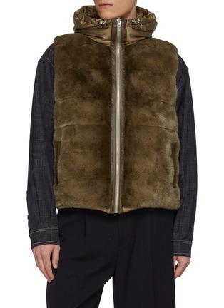首图 - 点击放大 - KRUF - Hooded Reversible Mink Fur Padder Vest