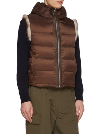 细节 - 点击放大 - KRUF - Reversible Hooded Sable Fur Vest