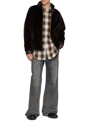 模特儿示范图 - 点击放大 - KRUF - Zip Up Mink Fur Jacket