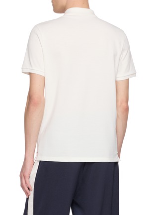 背面 - 点击放大 - MONCLER - Tricolour Logo Patch Cotton Polo Shirt