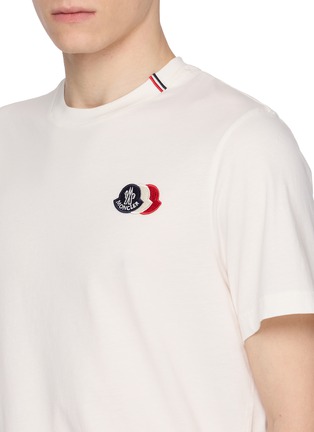 - MONCLER - Tricolour Logo Patch Cotton T-Shirt