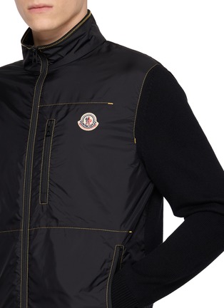  - MONCLER - 拼接针织拉链开衫