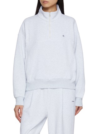 首图 - 点击放大 - CLOVE - Half Zip Cotton Blend Sweatshirt