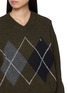  - CLOVE - Logo Embroidered Argyle Knit Sweater