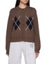 首图 - 点击放大 - CLOVE - Logo Embroidered Argyle Knit Cardigan