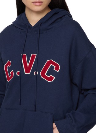  - CLOVE - Chenille Embroidered Varsity Circle Hoodie