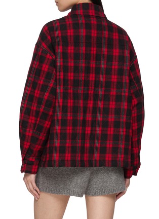 背面 - 点击放大 - CLOVE - Logo Embroidered Checked Shirt Jacket