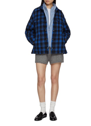 模特儿示范图 - 点击放大 - CLOVE - Chequered Shirt Style Cotton Jacket