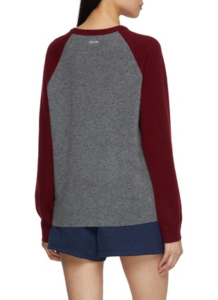 背面 - 点击放大 - CLOVE - Colourblock Raglan Sleeve Wool Cashmere Blend Knit Top