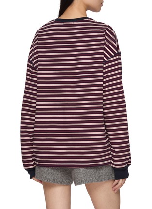 背面 - 点击放大 - CLOVE - Logo Embroidered Striped T-shirt