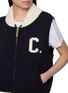  - CLOVE - Jacquard Logo Ribbed Knit Vest