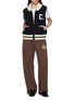 模特儿示范图 - 点击放大 - CLOVE - Jacquard Logo Ribbed Knit Vest