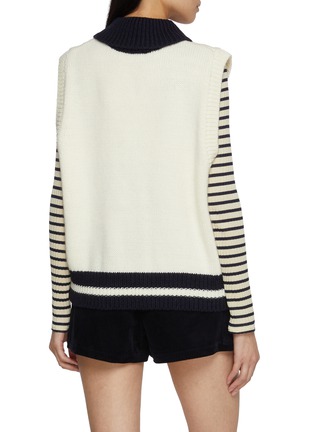 背面 - 点击放大 - CLOVE - Zip Up Wool Blend Knit Vest