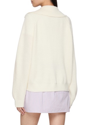 背面 - 点击放大 - CLOVE - Logo Embroidered Ribbed Knit Cardigan