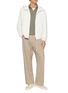 模特儿示范图 - 点击放大 - PAUL & SHARK - Hooded Reversible Typhoon Linen Jacket