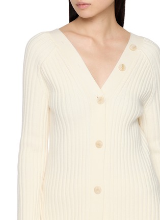  - THEORY - Long Sleeve Open Back Wool Knit Cardigan