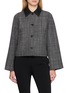 首图 - 点击放大 - THEORY - Curve Sleeve Leather Collar Wool Blend Jacket