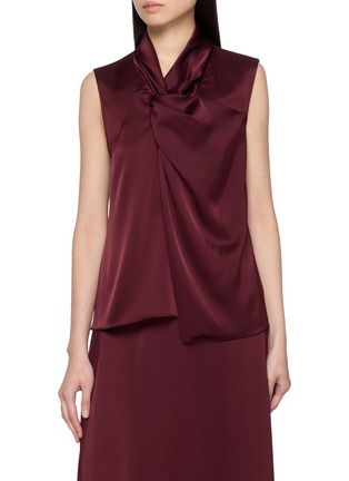 首图 - 点击放大 - THEORY - Sleeveless Twisted Split Satin Top