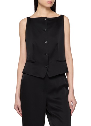 首图 - 点击放大 - THEORY - Boat Neck Satin Gilet