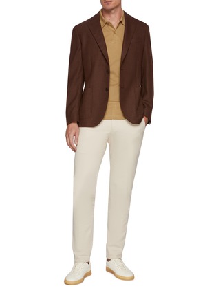 模特儿示范图 - 点击放大 - SUNSPEL - Pocket Supima Cotton Polo Shirt