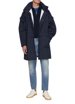 模特儿示范图 - 点击放大 - SUNSPEL - Half Zip Cashmere Sweater