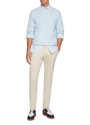 模特儿示范图 - 点击放大 - SUNSPEL - Loopback Cotton Athletic Sweatshirt