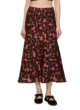 首图 - 点击放大 - PEPA POMBO - Nira Floral Knit Midi Skirt