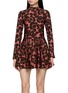 首图 - 点击放大 - PEPA POMBO - Floral Long Sleeve Knit Mini Dress
