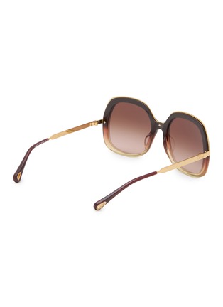 模特儿示范图 - 点击放大 - CHLOÉ - Leia Recycled Acetatae Metal Round Sunglasses