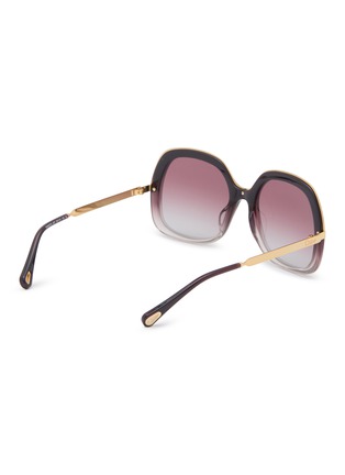 模特儿示范图 - 点击放大 - CHLOÉ - Leia Recycled Acetatae Metal Round Sunglasses