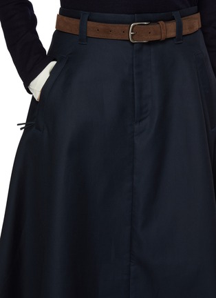  - EDITION - Circular Dark Wash Denim Midi Skirt