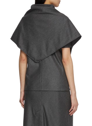 背面 - 点击放大 - EDITION - Crewneck Wool Silk Top With Scarf