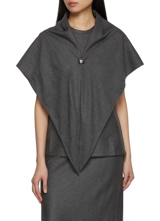 首图 - 点击放大 - EDITION - Crewneck Wool Silk Top With Scarf