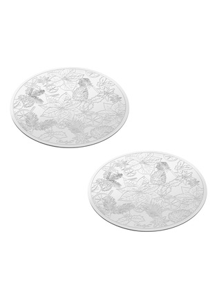 细节 –点击放大 - CHRISTOFLE - Bouquet Givré Glass Coaster — Set Of 2