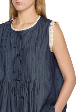  - EPINGLER - Lace Trim Tie Front Gilet