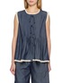 首图 - 点击放大 - EPINGLER - Lace Trim Tie Front Gilet