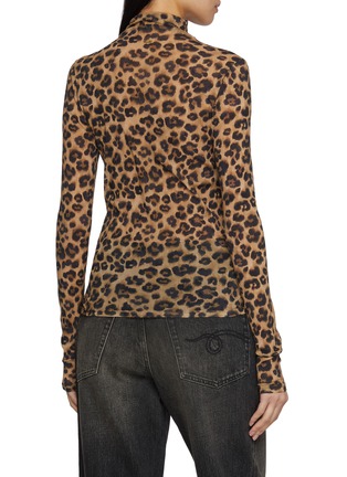 背面 - 点击放大 - NOIR - Long Sleeve Leopard Print Turtleneck Top