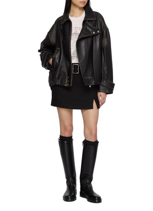 模特儿示范图 - 点击放大 - NOIR - Belted Mini Skirt