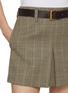  - MO&CO. - Belted Plaid Wool Blend Skirt