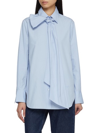 首图 - 点击放大 - MO&CO. - Ribbon Collar Shirt