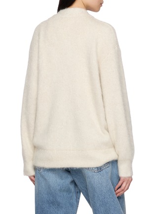 背面 - 点击放大 - MO&CO. - Oversized Heart Motif Metallic Knit Cardigan