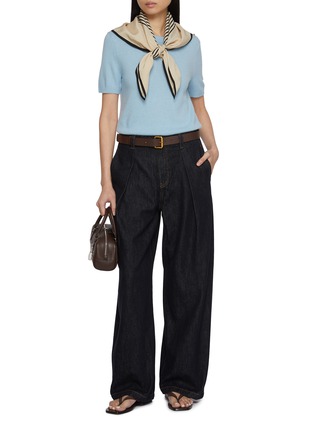 模特儿示范图 - 点击放大 - MO&CO. - Folded Cotton Denim Jeans