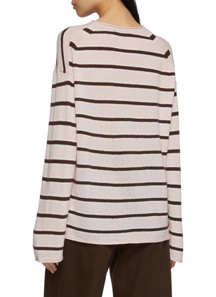 背面 - 点击放大 - MO&CO. - Oversized Long Sleeve Striped Knit Top