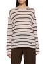 首图 - 点击放大 - MO&CO. - Oversized Long Sleeve Striped Knit Top