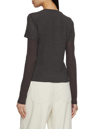 背面 - 点击放大 - MO&CO. - Double Layer Logo Patch T-Shirt