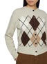  - MO&CO. - Argyle Wool Cashmere Blend Knit Cardigan