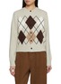 首图 - 点击放大 - MO&CO. - Argyle Wool Cashmere Blend Knit Cardigan