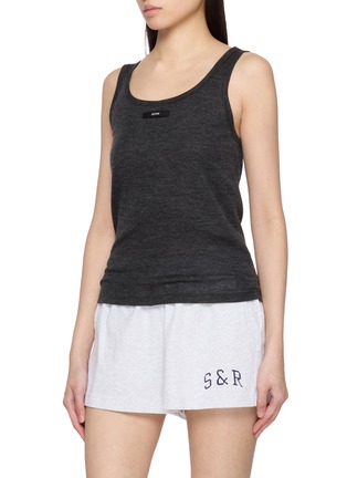 细节 - 点击放大 - MO&CO. - Double Layer Tank Top Long Sleeve Top Set