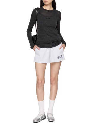 模特儿示范图 - 点击放大 - MO&CO. - Double Layer Tank Top Long Sleeve Top Set