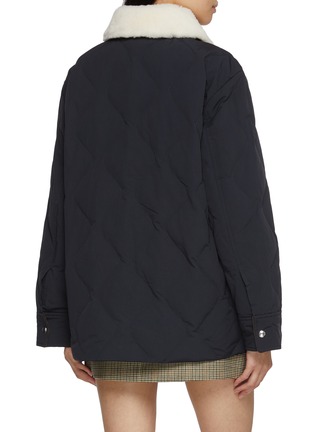 背面 - 点击放大 - MO&CO. - Removable Faux Shearling Collar Quilted Down Jacket